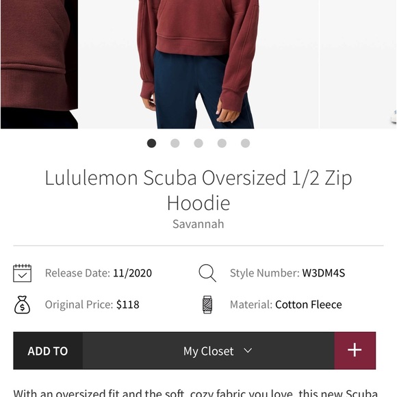 Lululemon scuba 1/2 zip - Picture 5 of 5